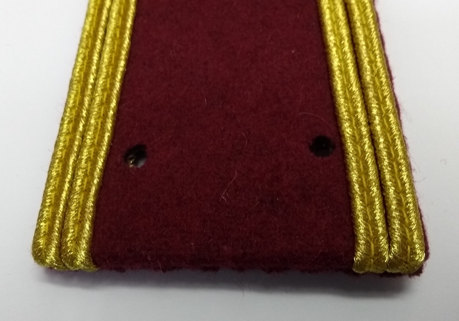Senior Officer Shoulder Boards Abu Dhabi Obsolete Stock Maroon Melton Gold Braid