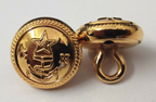 Genuine Issue X2 Navy GN Insignia Gold Ring Back Naval Buttons V930