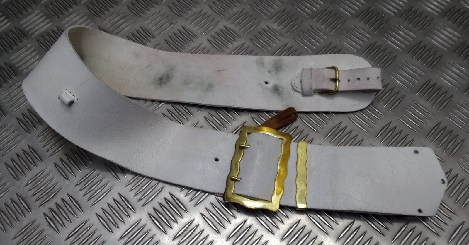 Buff Leather Strap Household Cavalry Cross Belt Including Brass Buckles H Cav
