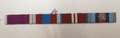 Medal Ribbons 4 in one row with Rosette for No1 No2 Dress British Army Uniform