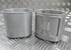 Genuine M84 Type Swiss Military Issue Metal Billy Can Aluminium Mugs X2 EBYT85