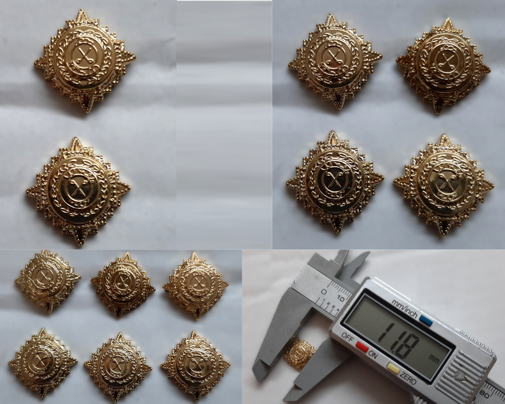 Officer's Ranks Stars Small Rank Pips With Prong Fitments X2 X4 or X6