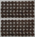 100 Vintage Buttons 4 Hole Shirt / Shank Anchors Pearlesque Brown 10.9mm NOS