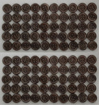 100 Vintage Buttons 4 Hole Shirt / Shank Anchors Pearlesque Brown 10.9mm NOS