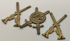 Infantry and Logistics Collar Badges Genuine Swedish