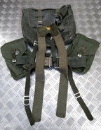 Genuine Vintage Army Webbing Set / Battle Pack Belt And Pouches Heavy PVC G2
