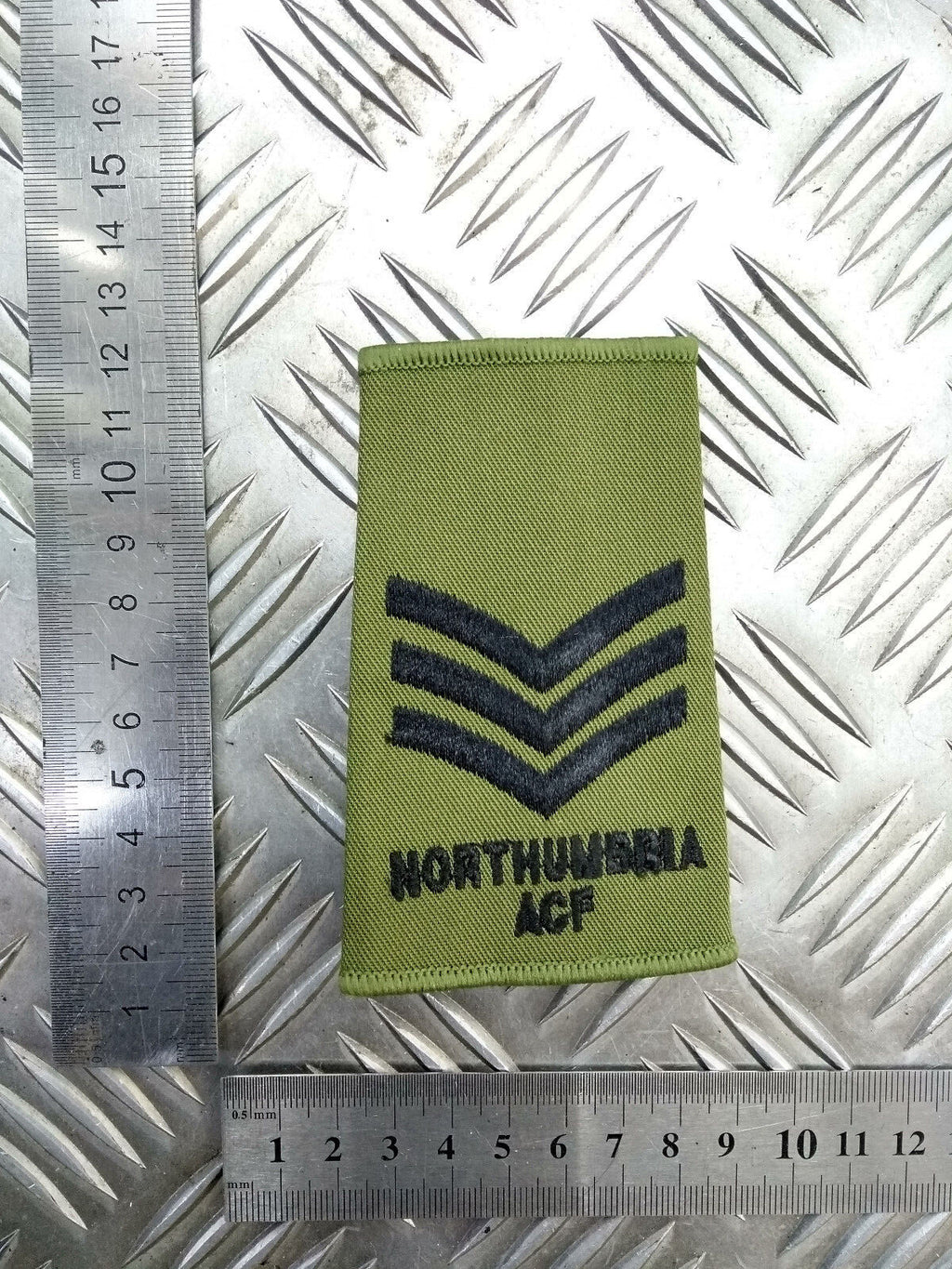 Northumbria ACF OD Green Sergeant Rank Slide Epaulette - NEW