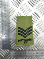 Northumbria ACF OD Green Sergeant Rank Slide Epaulette - NEW