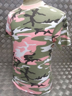 100% Cotton Military Spec T-Shirts Various Bright Summer Camo's - NEW