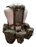 Airborne Army Webbing British Assault Camo Belt Yoke & Assorted Pouches (5)