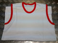 PTI White Vest With RED Trim Physical Training Genuine British