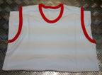 PTI White Vest With RED Trim Physical Training Genuine British