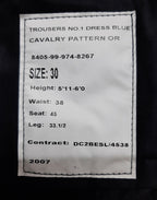 No1 Para Trousers British Army Blues Cavalry Pattern 1" Maroon Stripes 38"