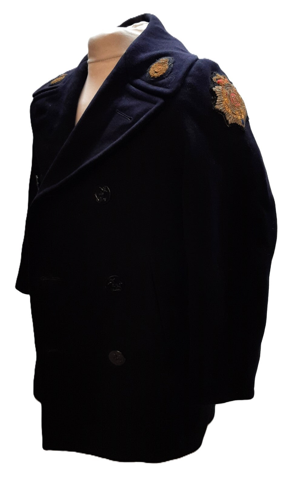 Vintage Peacoat Jackets U.S.N Pattern With UK Insignia Royal Corps of Transport
