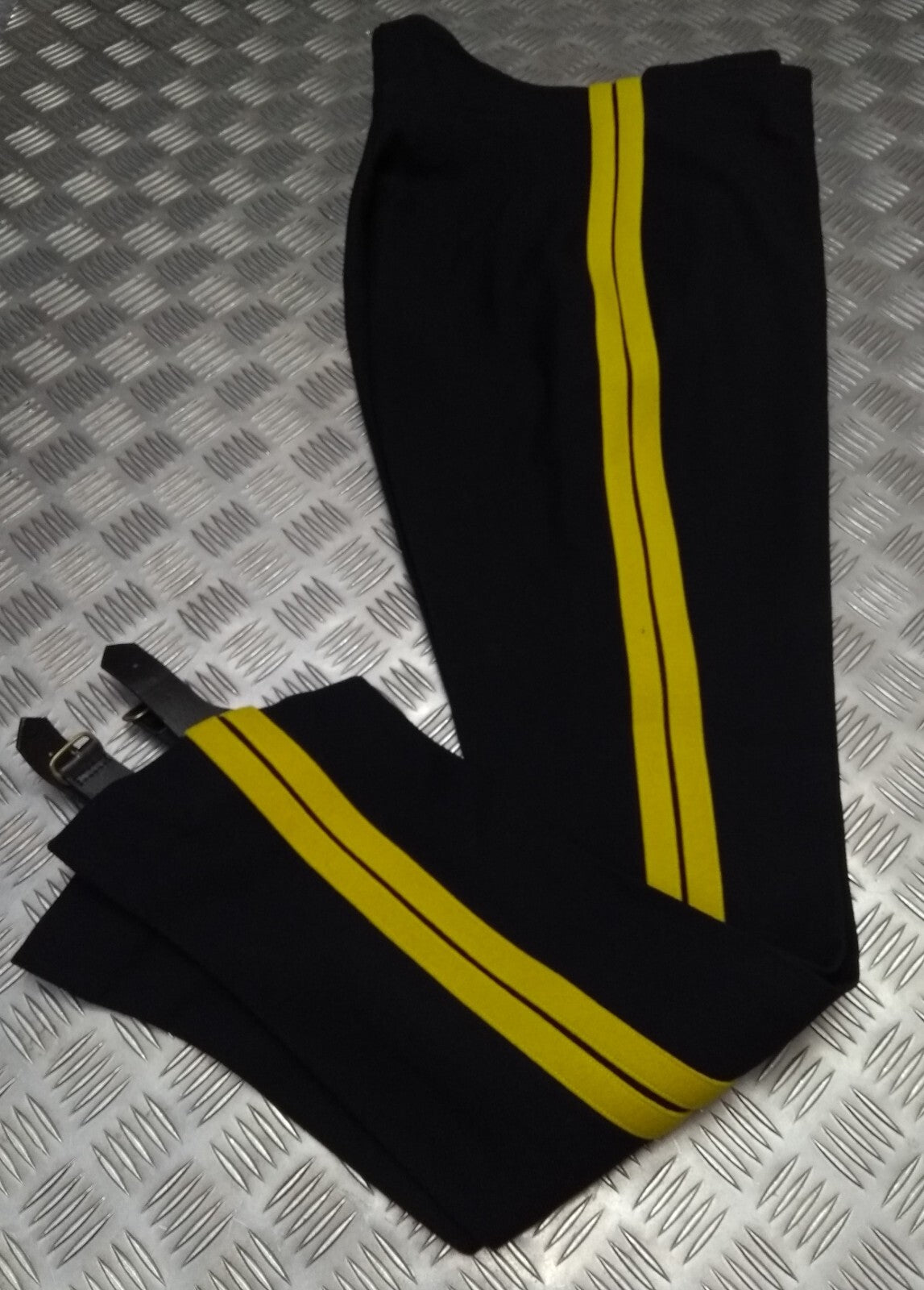 Vintage British Army No1 Overalls Trousers BDS 1964 Yellow Stripe G.D.S Unissued