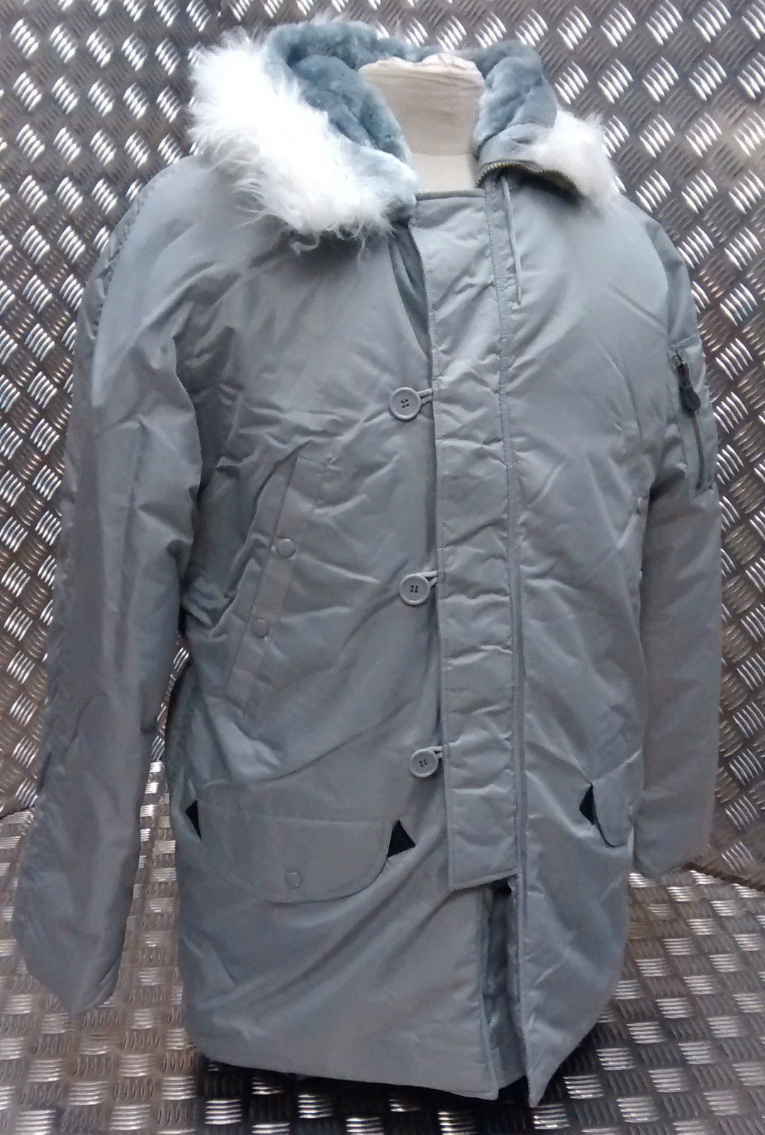 US N3B Military Style ECW Snorkel Parka Grey NEW
