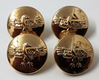 Genuine Issue Spread Wing Eagle Insignia Ring Back Buttons X4 V0403