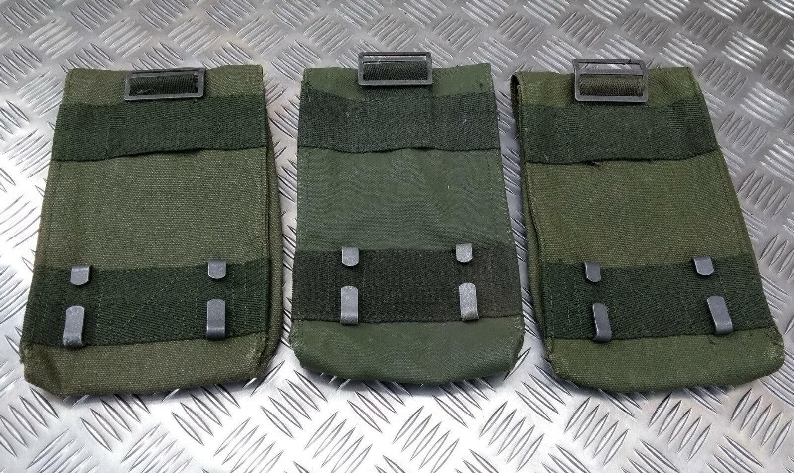 Vintage Army Green Heavy Duty Canvas Webbing Side Pouch Assorted - SWP1