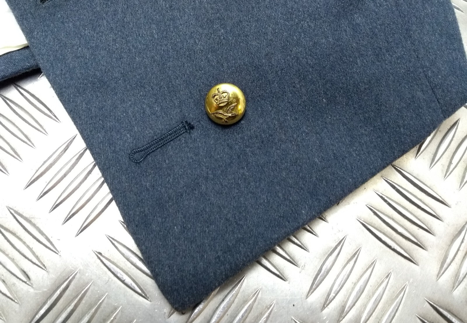 RAF Royal Air Force Vintage Mess Jacket Airforce Blue Grey Colour with Braided Cuffs by Moss Bros