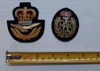 Hat Badges RAF Royal Air Force OFC and OA Embroidered for Dress / Visor Caps