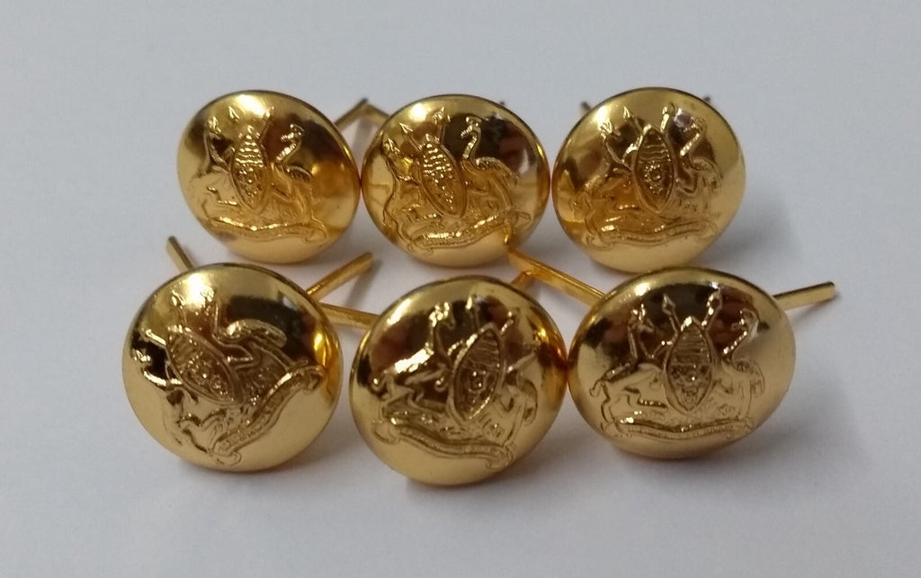 Uganda Small Split Pin Chinstrap Buttons NEW