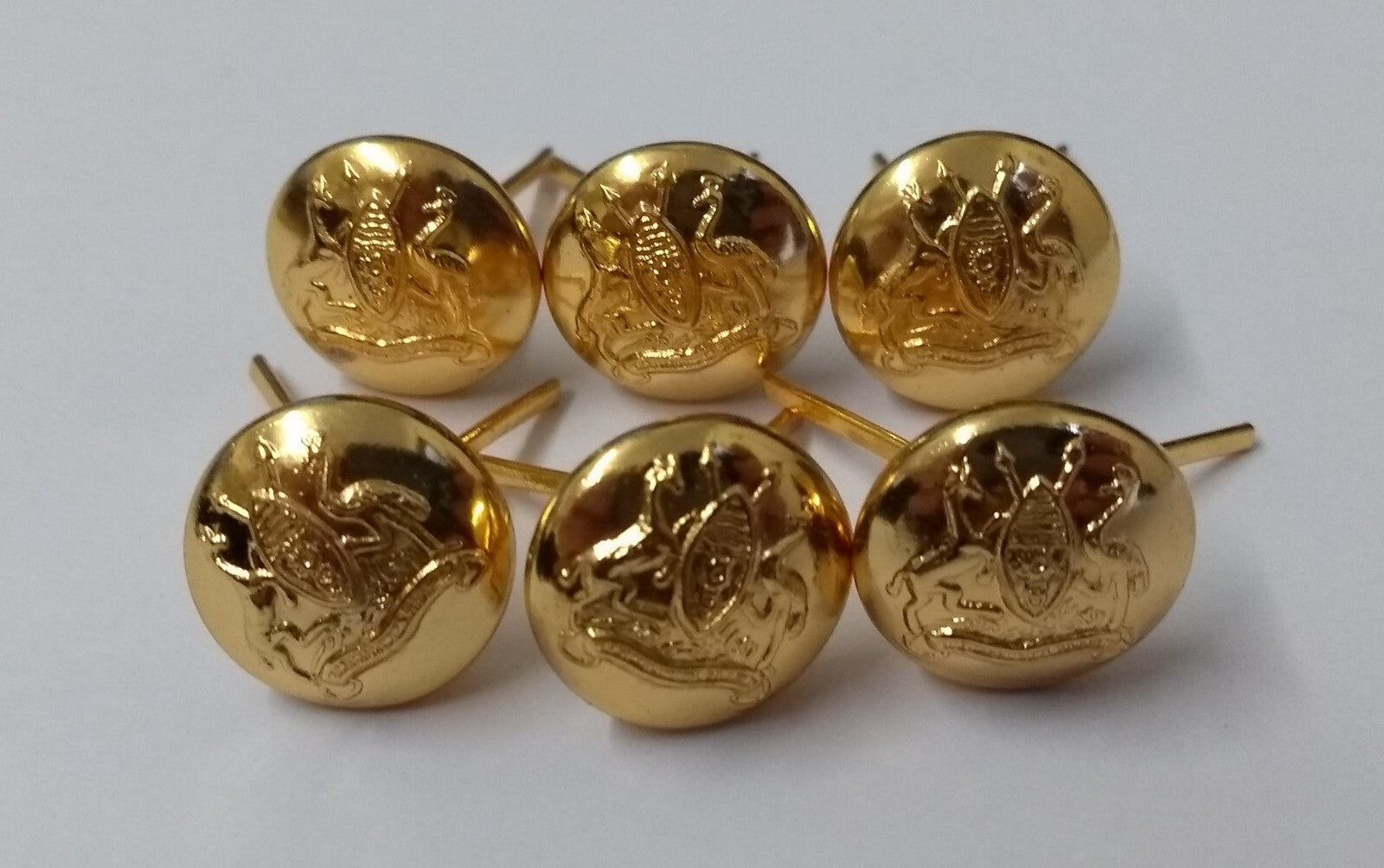 Uganda Small Split Pin Chinstrap Buttons NEW