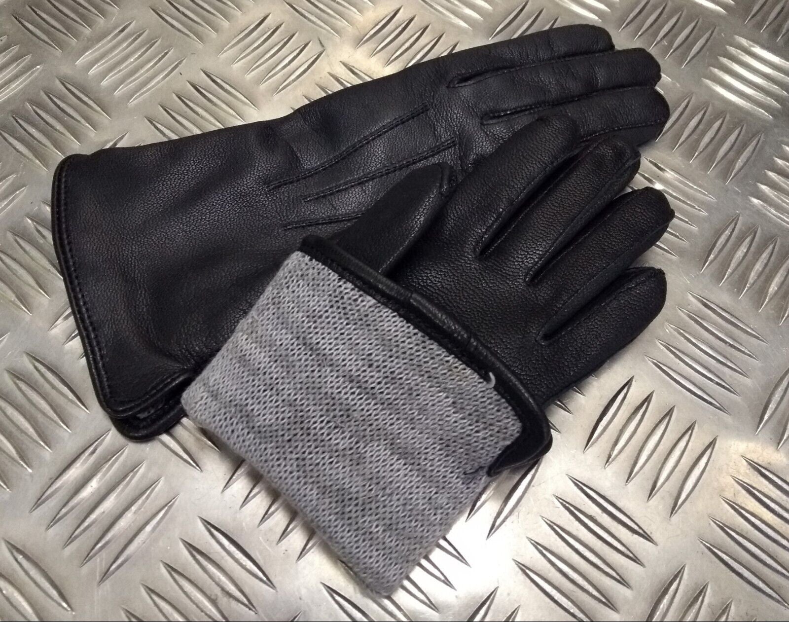 Black Leather Ladies Formal Dress Gloves 3 Dart - Size 6½ - NEW