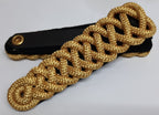 Gold Shoulder Cord HAC / Lancers Pattern With Black Strap / Backing British Made