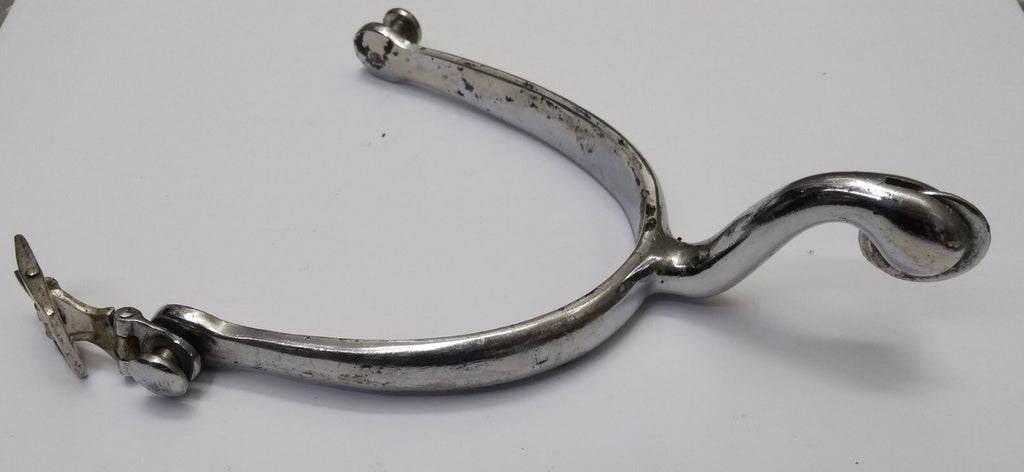 British Army Spurs Chrome With Boot Chains Household Cavalry HCav Swan Neck