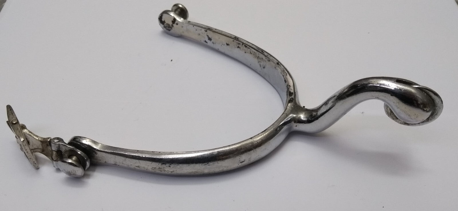 British Army Spurs Chrome With Boot Chains Household Cavalry HCav Swan Neck