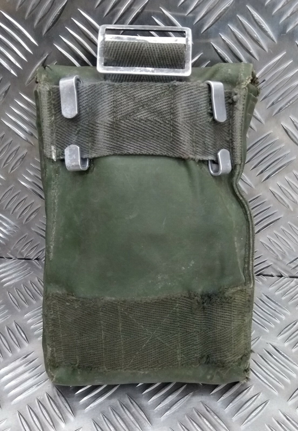 Genuine Vintage Swedish Green Vinyl PVC Side Utility Ammo Pouch MATT2