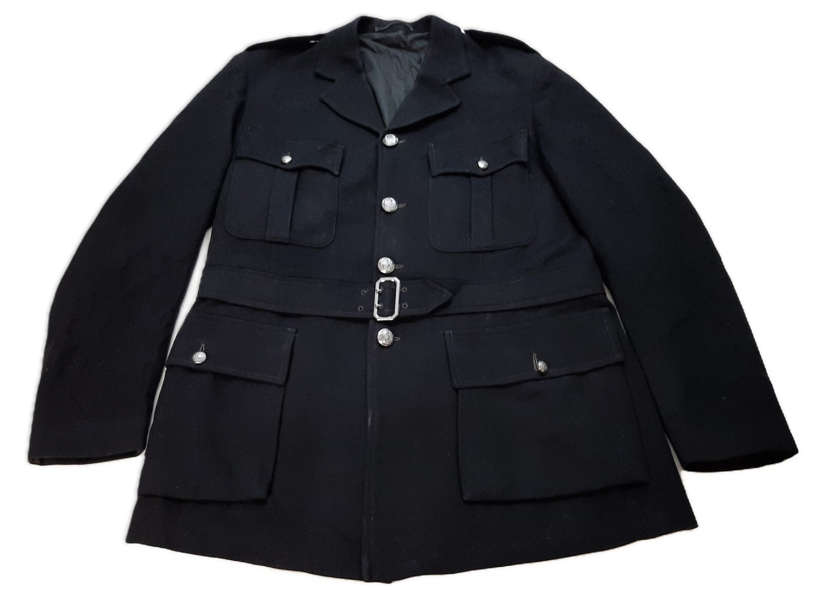 Old Bill Vintage Uniform Jacket Kings Crown 4 Pocket Scottish Pattern With Belt