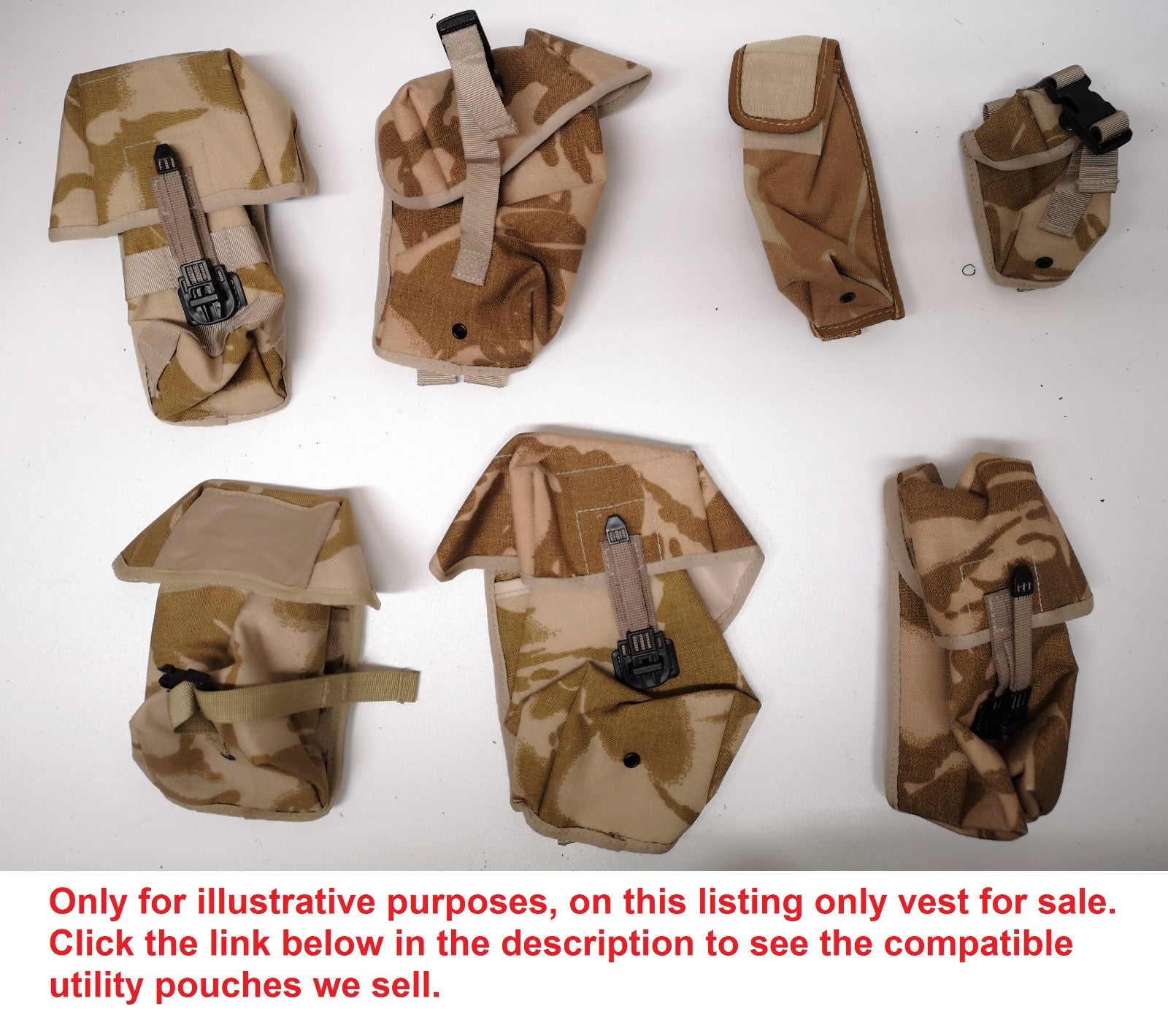 Desert Camo Tactical Load Carrying Molle Vest Genuine British Army Issue