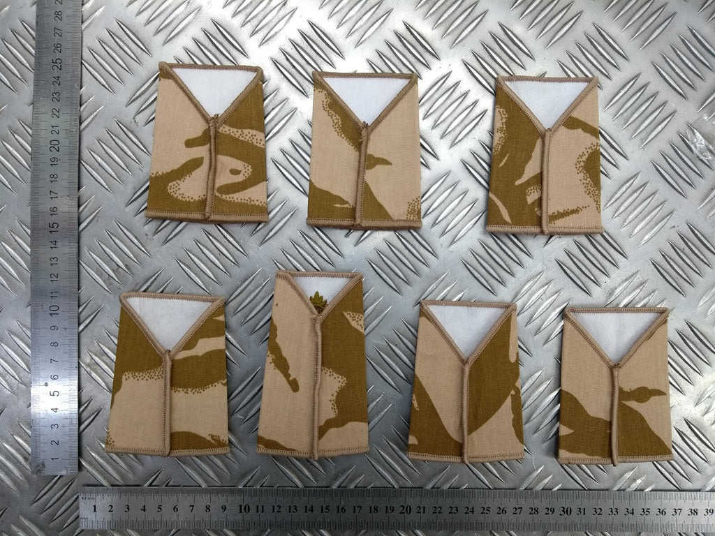 Desert Camo Rank Slides Various Ranks Genuine British Army - NEW