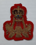Lyre and Crown No1 and Ceremonial Dress British Army Red Embroidered Arm Patch