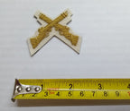 Mess Kit Badge Skill at Arms White British Hand Embroidered Arm Patch
