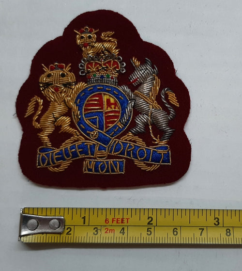 Royal Arms Patch Maroon British Army Old Pattern Embroidered Insignia Badge