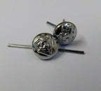 Guyana Leopard Insignia Obsolete Chrome Chinstrap Buttons Split Pin Buttons X6