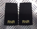 Pair of British Royal Navy RNR Black Rank Slides / Epaulettes - NEW