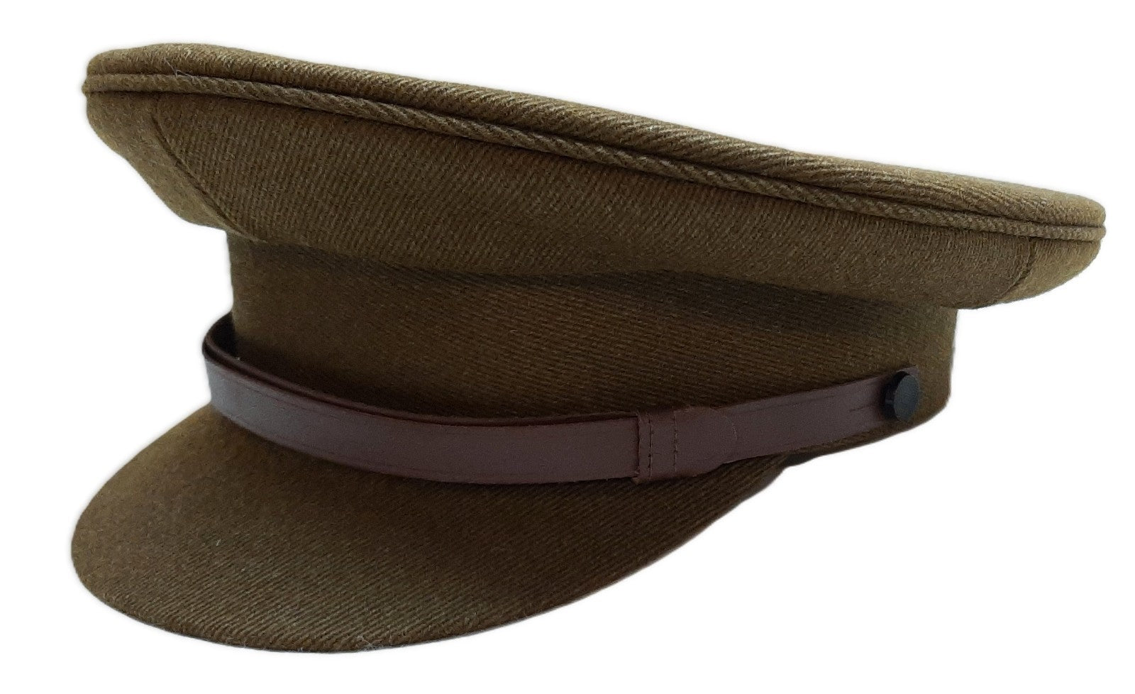 No2 Dress Hat Army Officer Uniform with Brown Chinstrap No Insignia Size 58cm