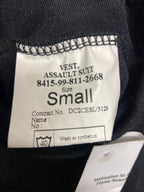 Long Sleeve Black Vest Assult Suit Fire Resistant FR Xlarge