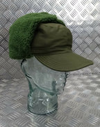 Genuine Swedish Army Olive Drab Green Cold Weather Dog / Trapper Hat 58cm DK1