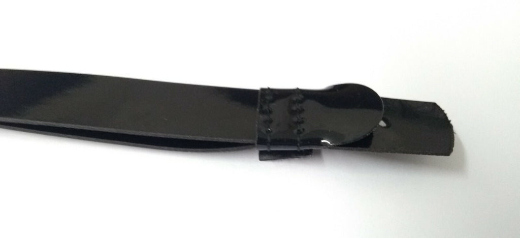 Genuine Issue Black Vinyl SD Hi Sheen Dress Hat Chin Strap-