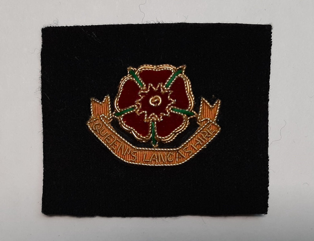 QLR British Army Hand Embroidered Queens' Lancashire Regiment Insignia Patch NOS