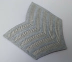 No2 Dress Chevron Arm Badge / Patch White 5 Bars On Khaki