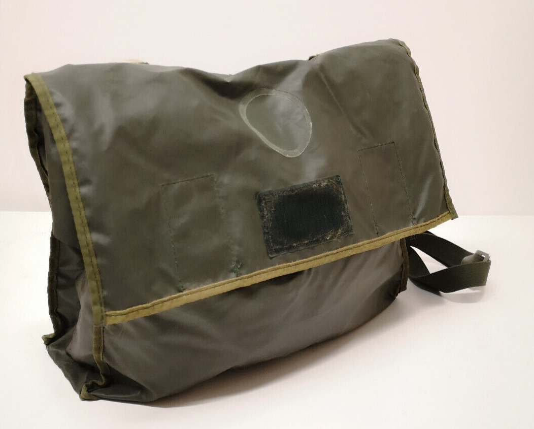 Swedish Army Rubberized Vinyl Waterproof Side Shoulder Messenger Bag