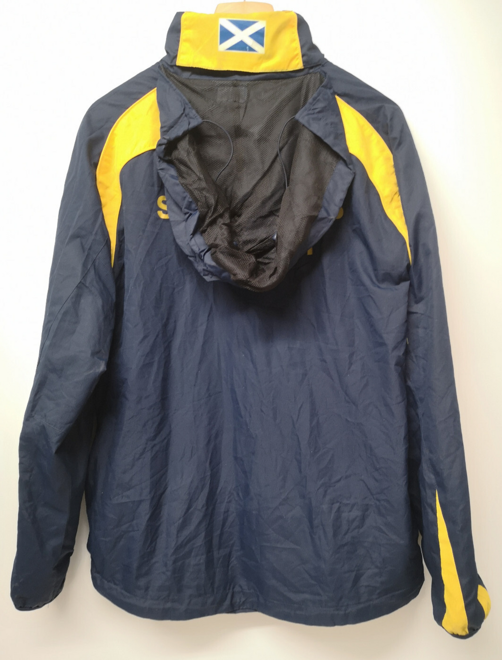 Scotland's Cavalry Blue Yellow Hooded Raincoat/Jacket RSDG Insignia