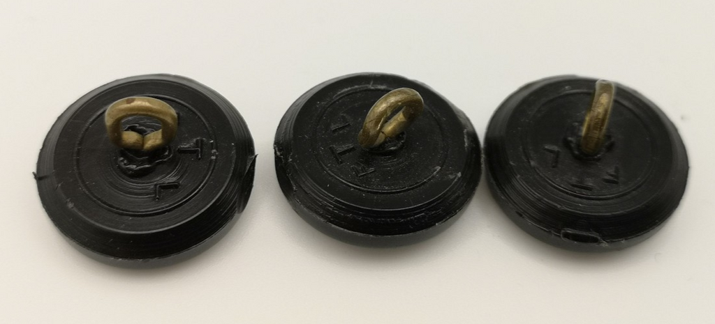 Princess Mary's Own 10th Gurkha Rifles Black Plastic Buttons Size 30L x3