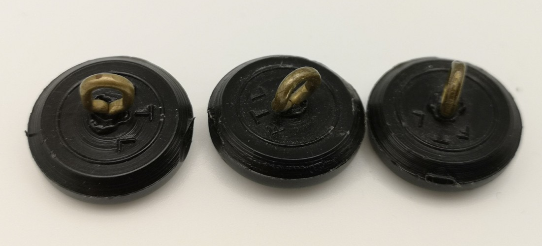 Princess Mary's Own 10th Gurkha Rifles Black Plastic Buttons Size 30L x3