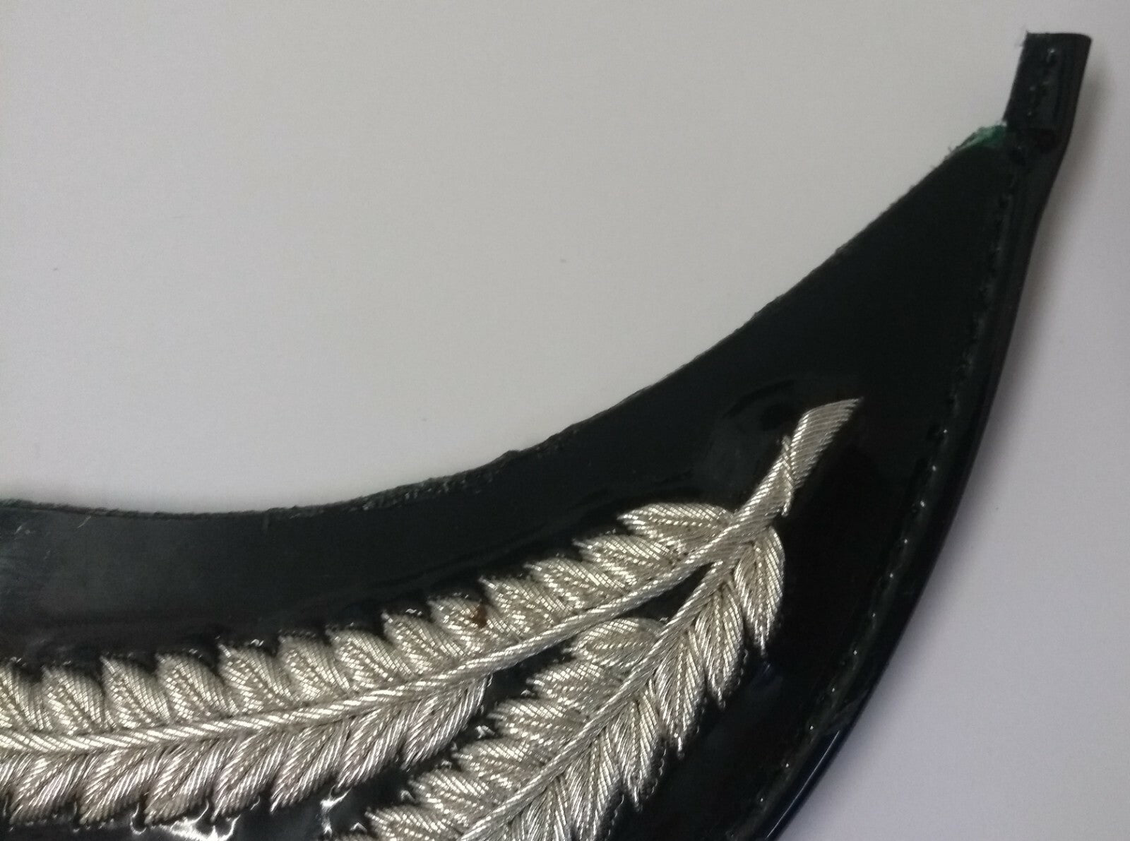 Genuine British Made Senior Officer Silver Leaf Braid Dress Cap Peak X1